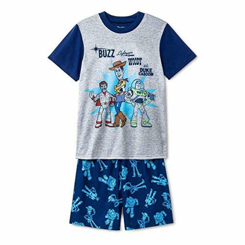 Toy Story Boy's Woody Buzz Lightyear and Duke Caboom Pajama Shorts Set (S) Small